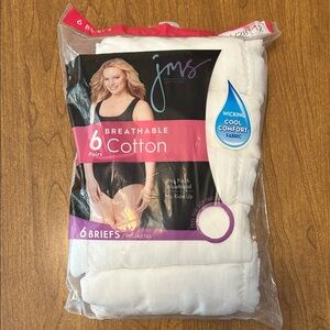 Just My Size Cotton Briefs - White